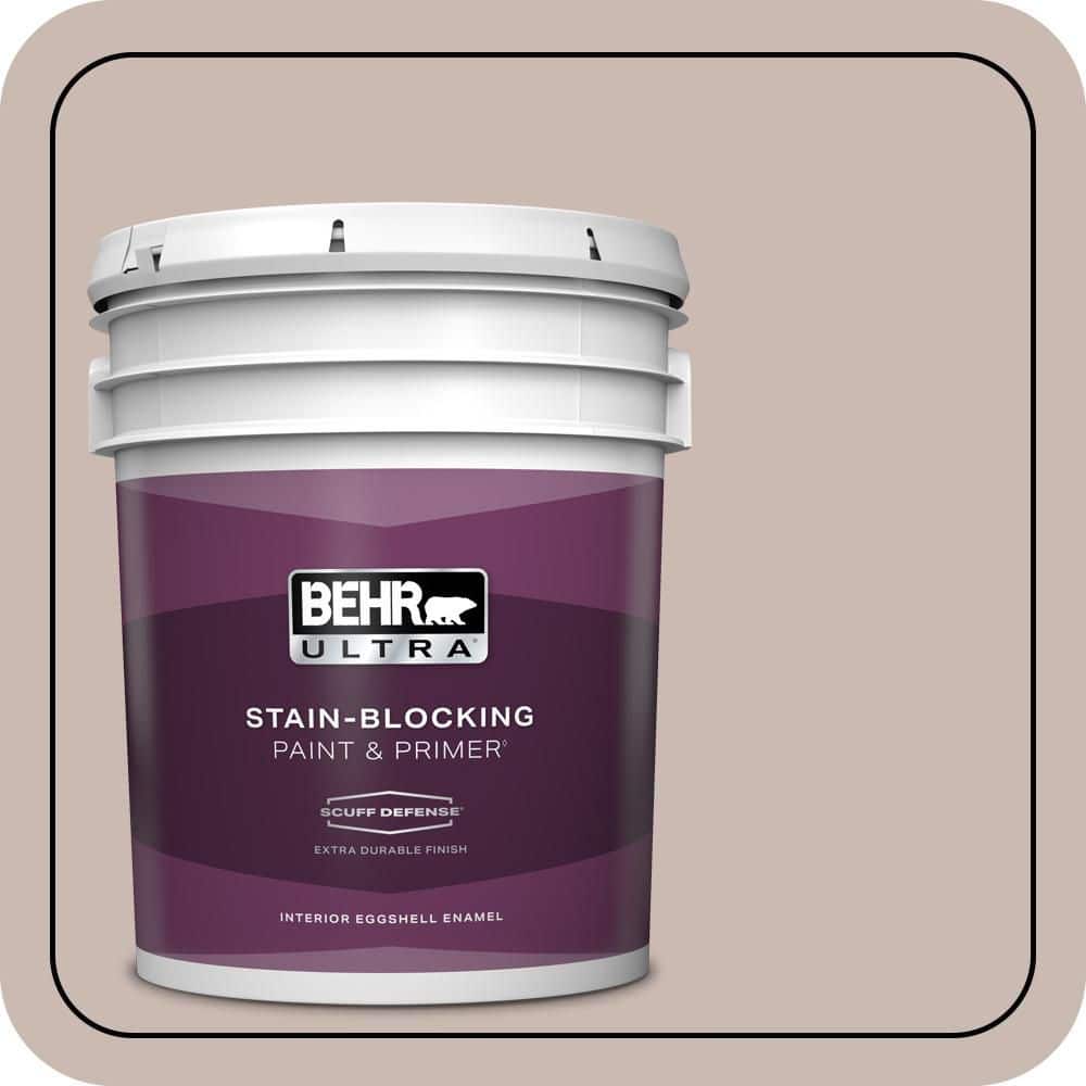 BEHR ULTRA 5 gal. #N170-3 Gray Ashlar Extra Durable Eggshell Enamel Interior Paint & Primer