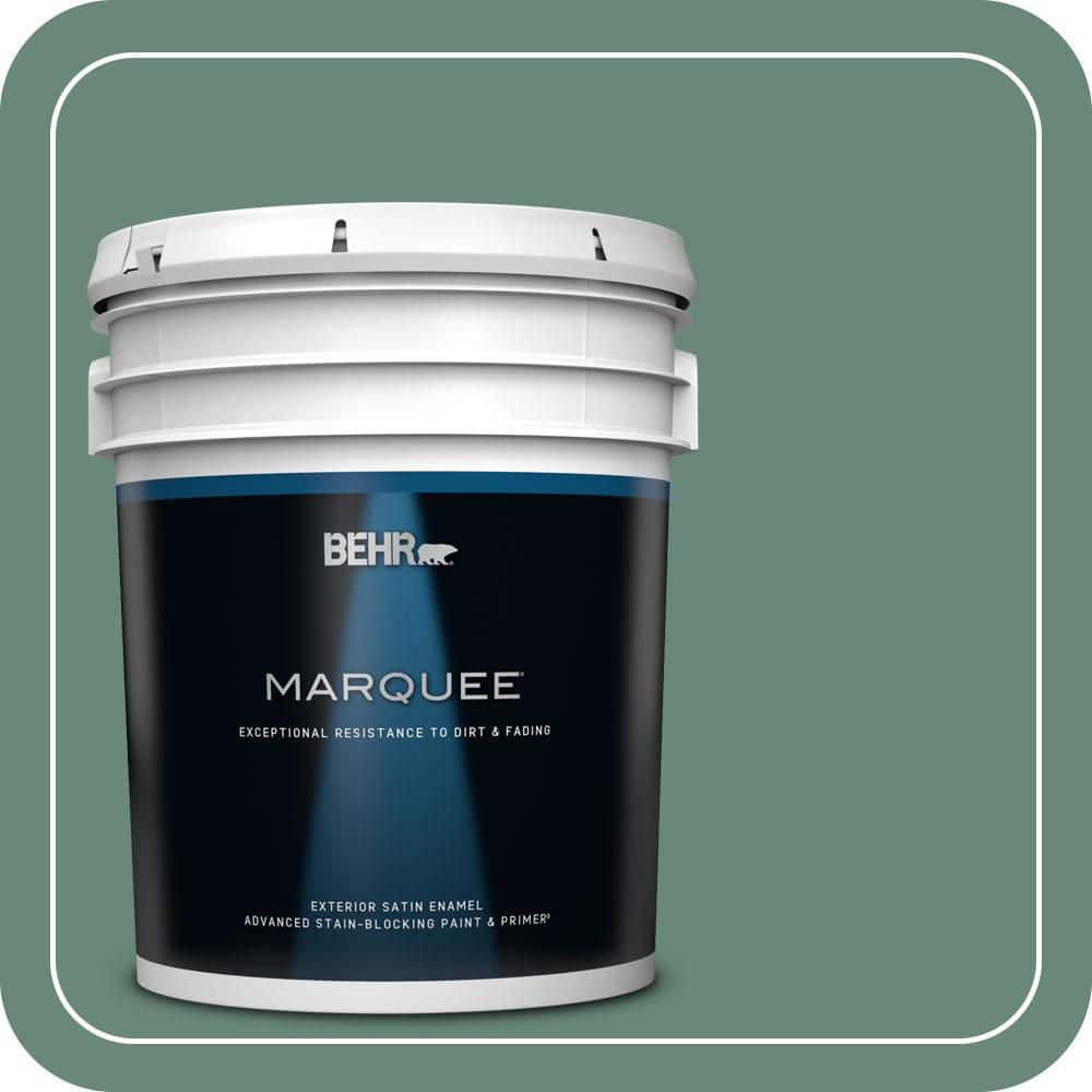 BEHR MARQUEE 5 gal. #470F-5 Garland Satin Enamel Exterior Paint & Primer