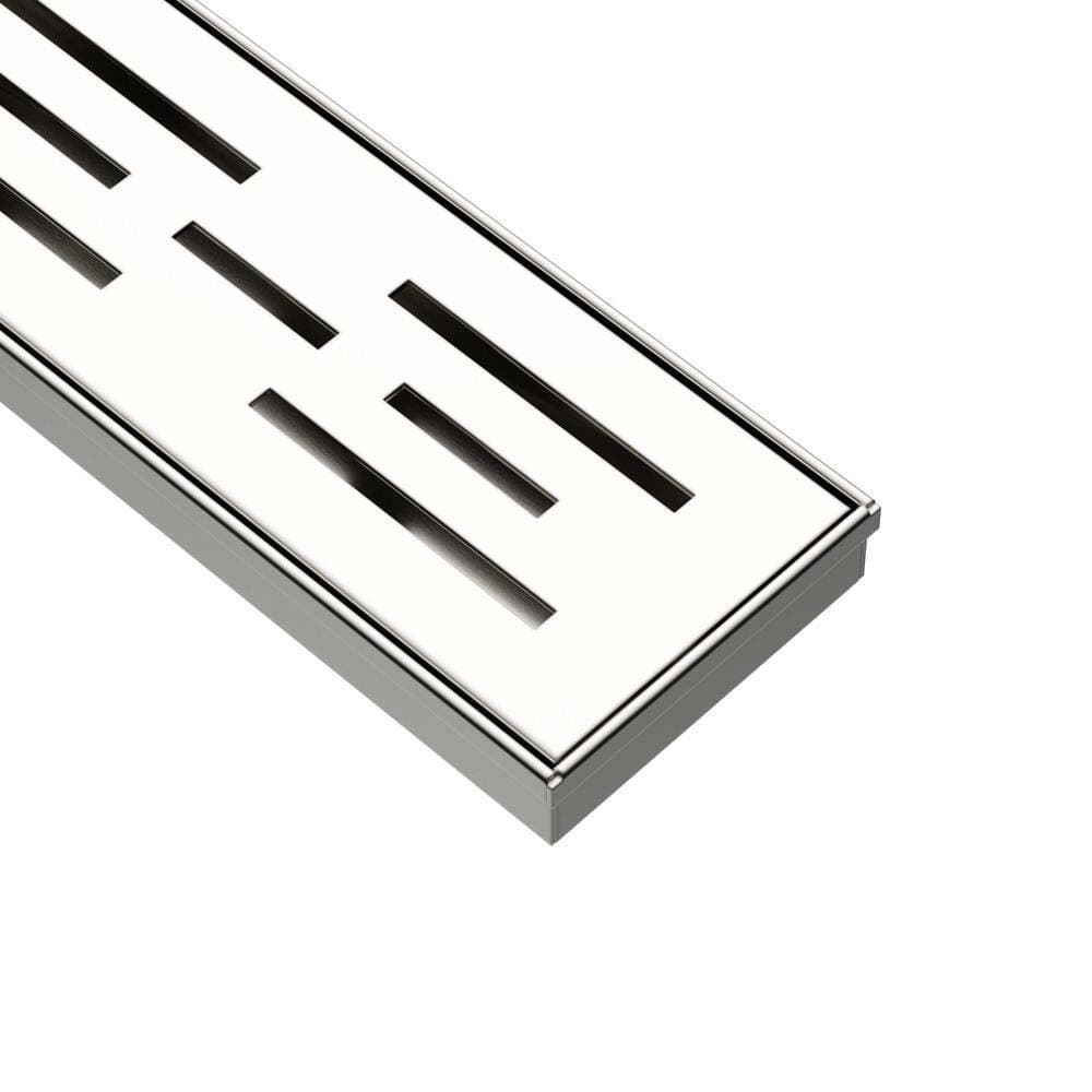 DreamLine Alliance 24 in. Linear Grate Shower Drain, Polished Stainless Steel (3)