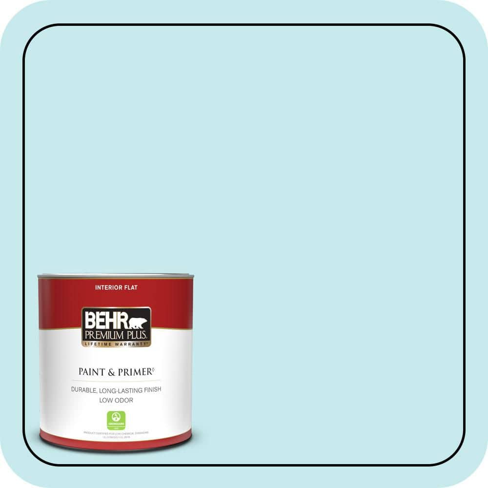 BEHR PREMIUM PLUS 1 qt. #P470-1 Silent Breeze Flat Low Odor Interior Paint & Primer