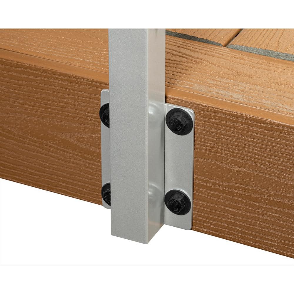 CityPost 56 ft. x 36 in. Grey Deck Cable Railing, Face Mount (3)