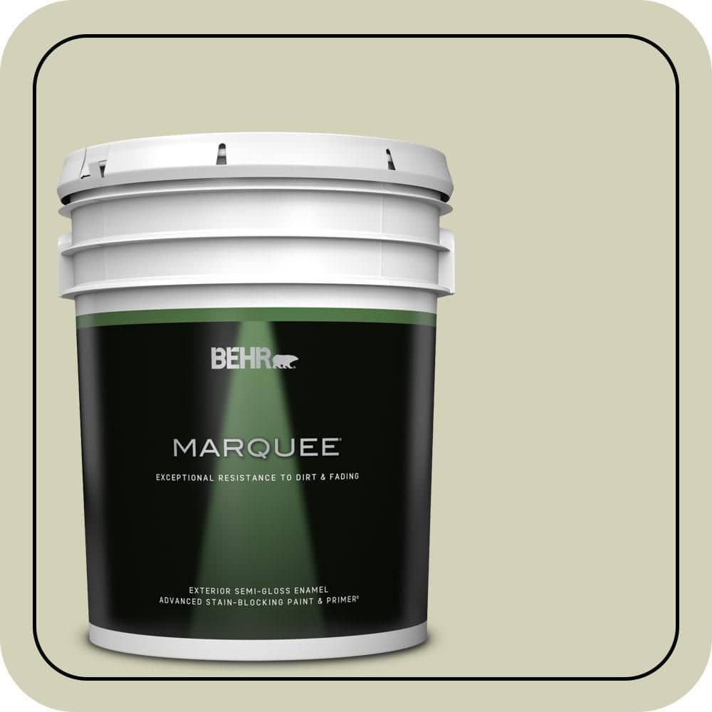 BEHR MARQUEE 5 gal. #S360-2 Breathe Semi-Gloss Enamel Exterior Paint & Primer