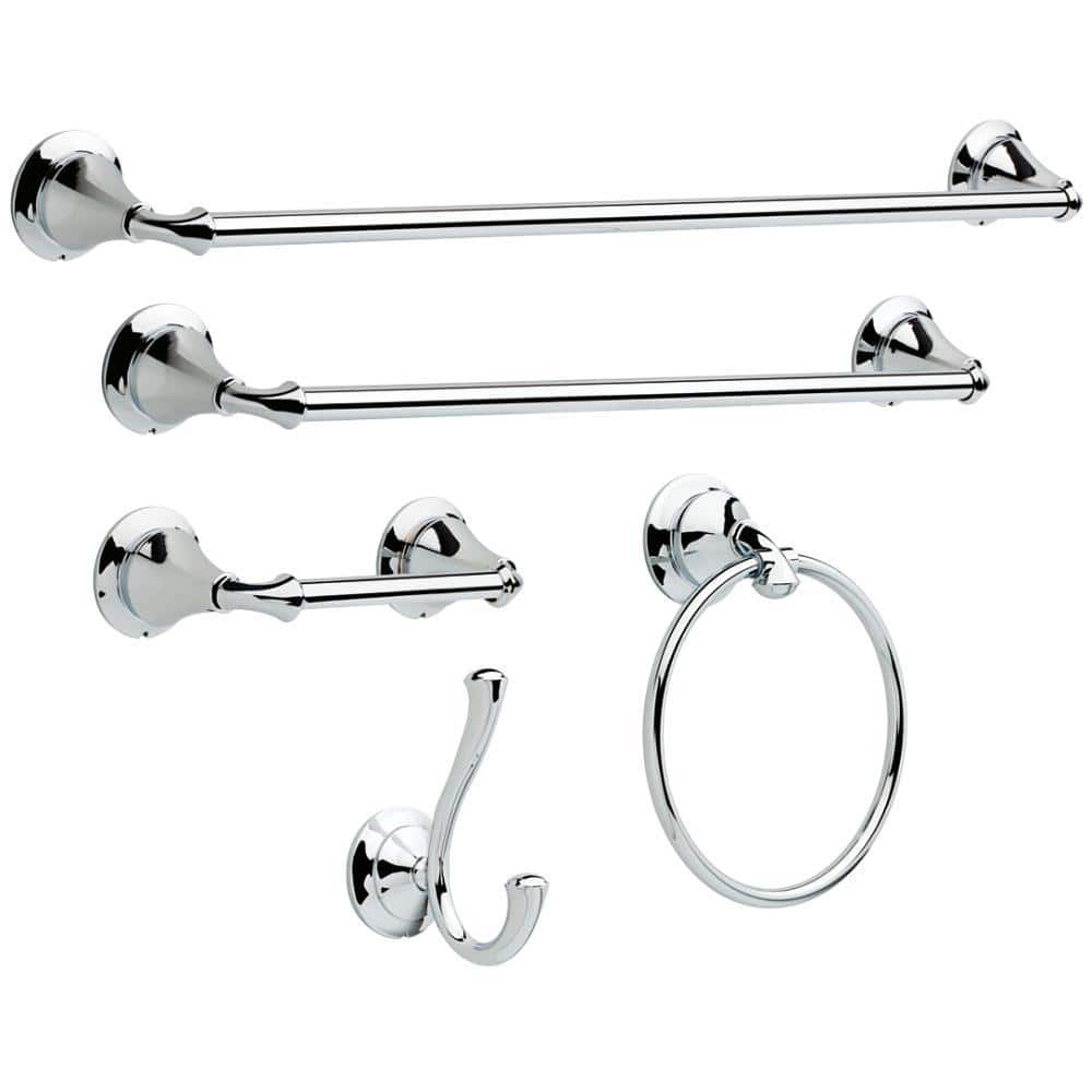 Delta Linden Double Towel Hook Bath Hardware Accessory in Polished Chrome (3)