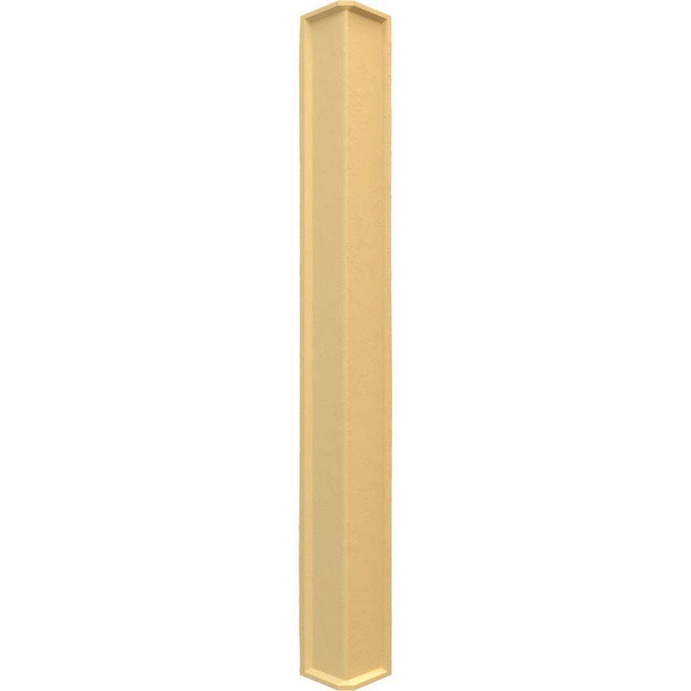 Ekena Millwork Universal Inside Corner for EverStone Faux Stone Siding Panels, 3"W x 3"D x 48"H, Weathered Brown Color (2)