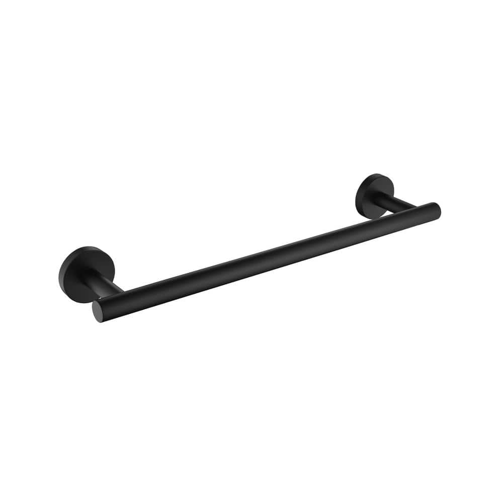 Tahanbath 3-Piece Bath Hardware Set Included Towel Bar/Rack Toilet Paper Holder in Matte Black (2)