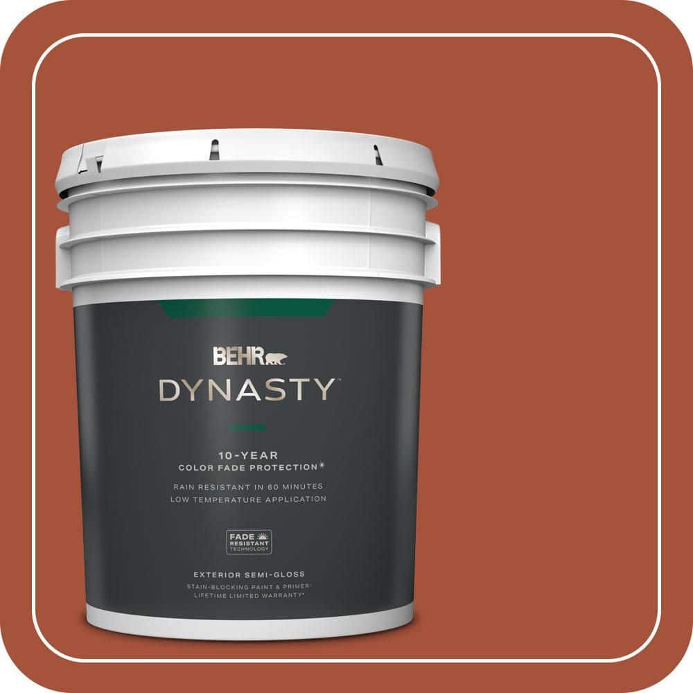 BEHR DYNASTY 5 gal. #S-H-210 New Penny Semi-Gloss Exterior Stain-Blocking Paint & Primer