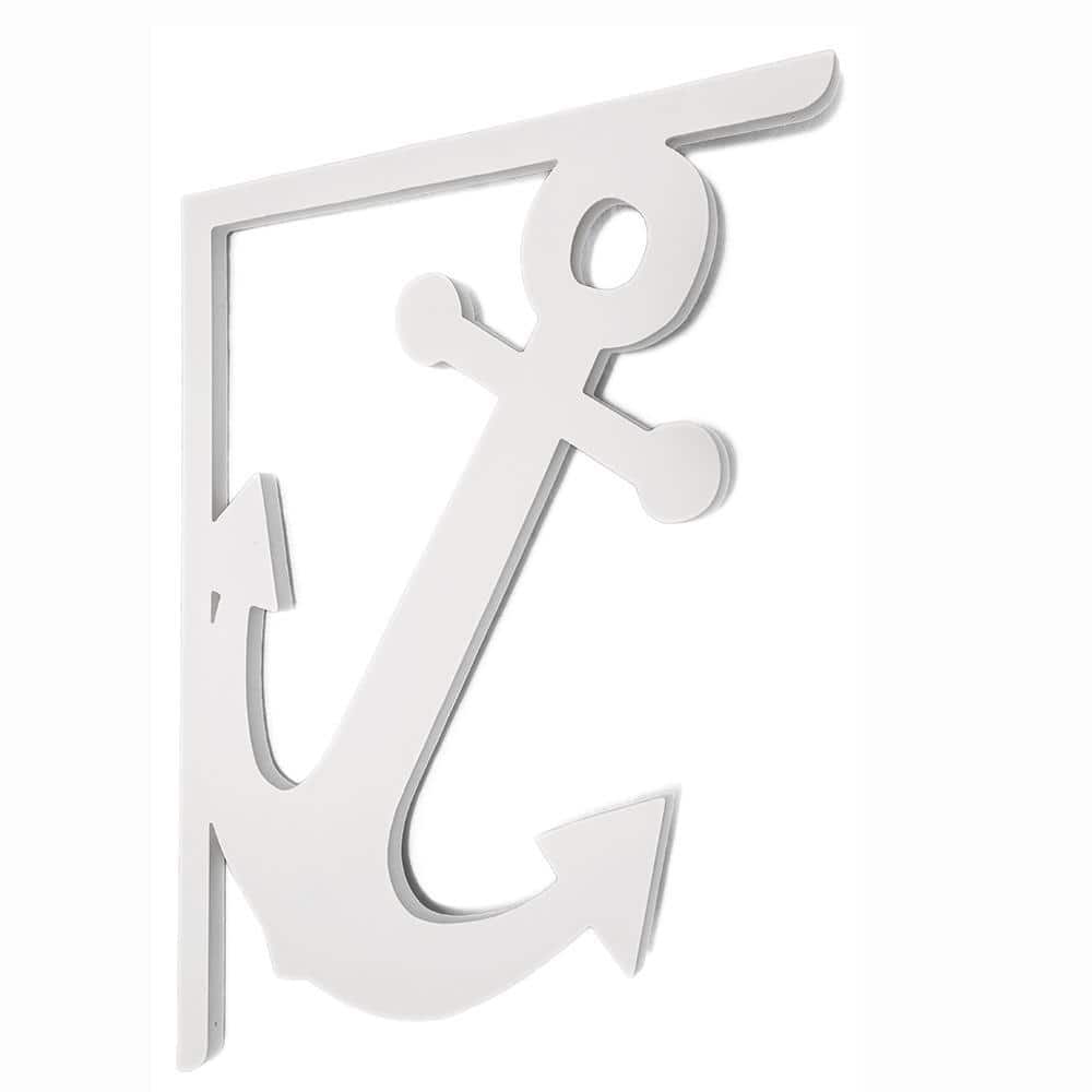 Nature Brackets Decorative 16 in. Paintable PVC Anchor Mailbox or Porch Bracket