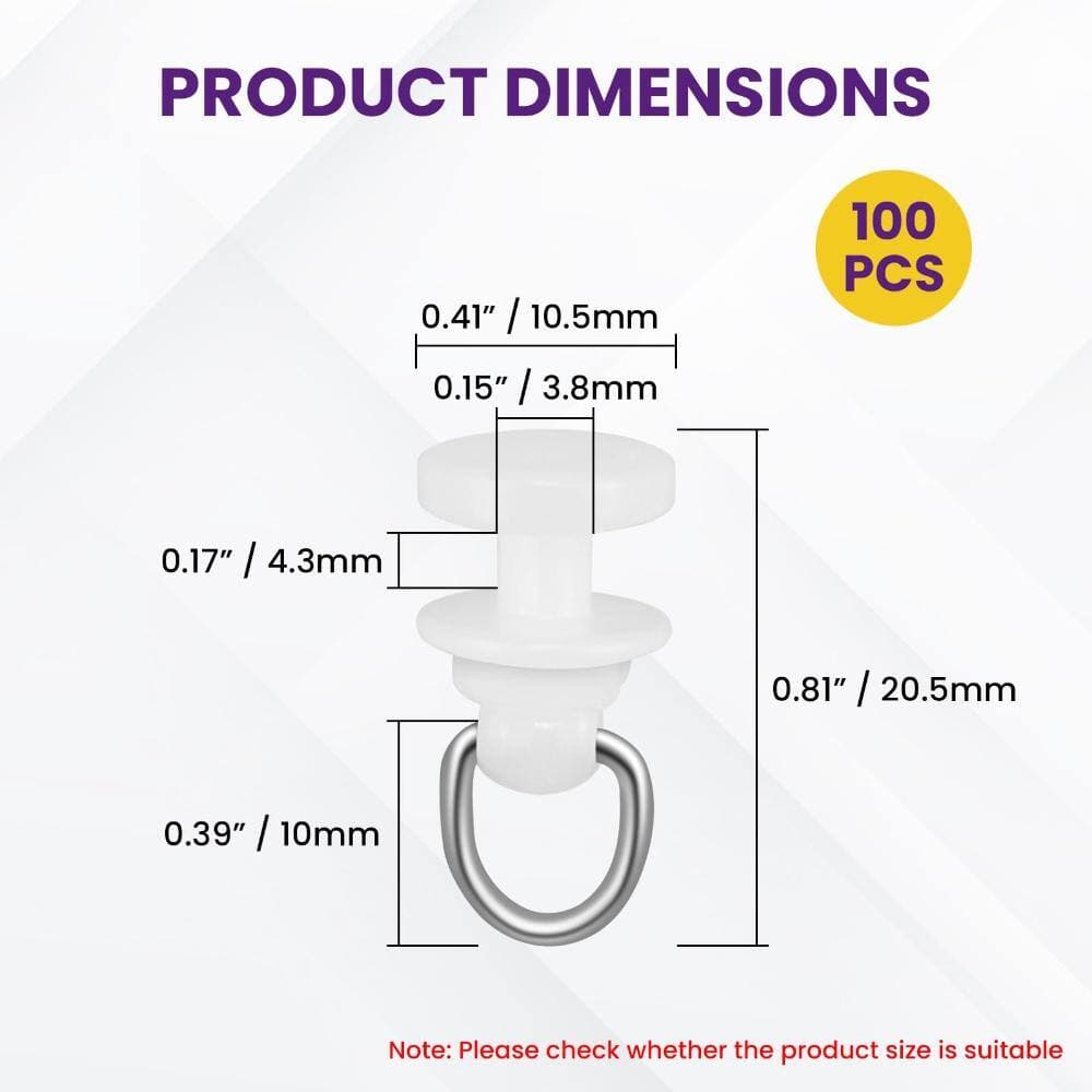 Unbranded Plastic Curtain Track Gliders 100Pcs Ceiling Sliding Hooks Shower Curtain Pulleys for Window Track White (2)