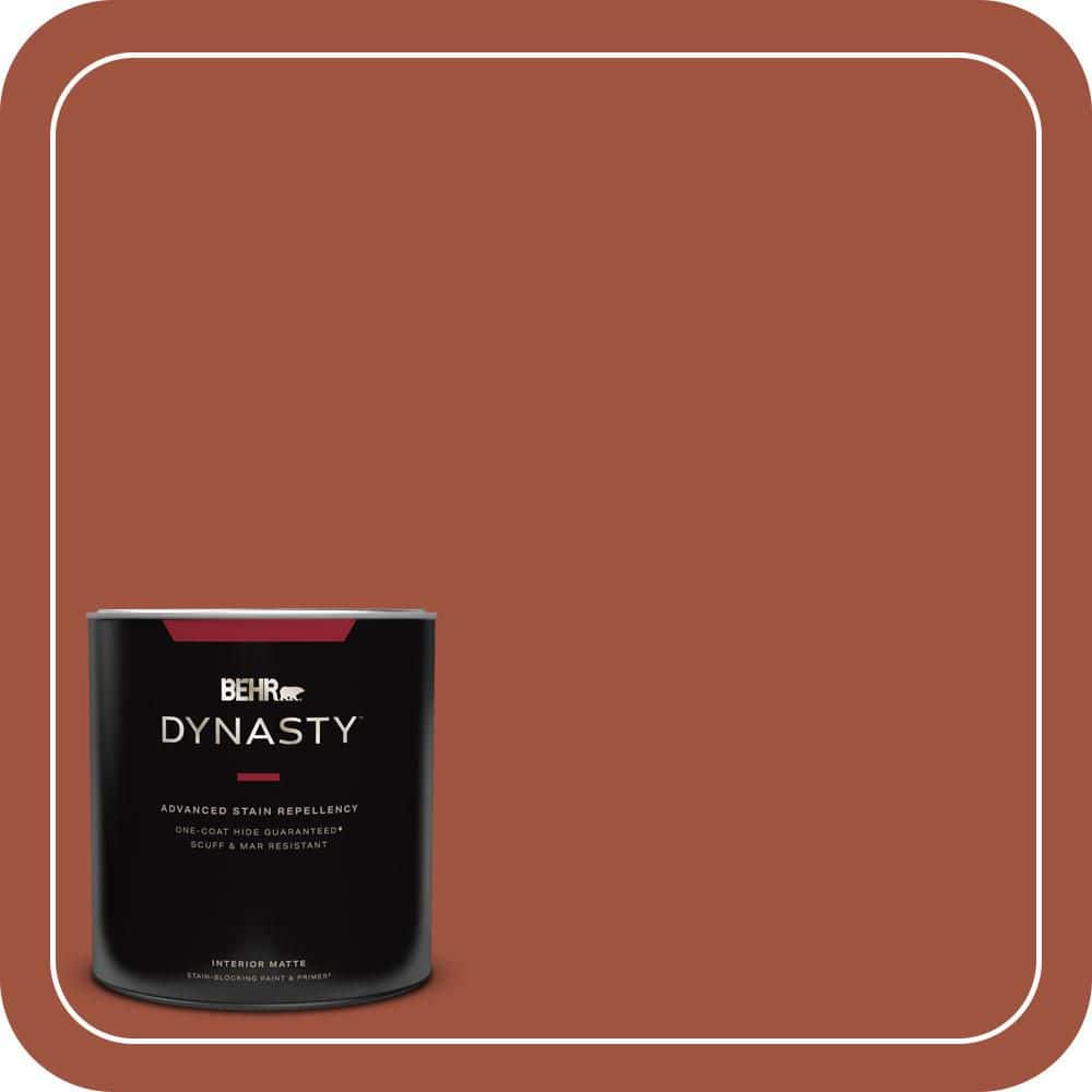 BEHR DYNASTY 1 qt. #MQ1-25 Kalahari Sunset One-Coat Hide Matte Interior Stain-Blocking Paint and Primer