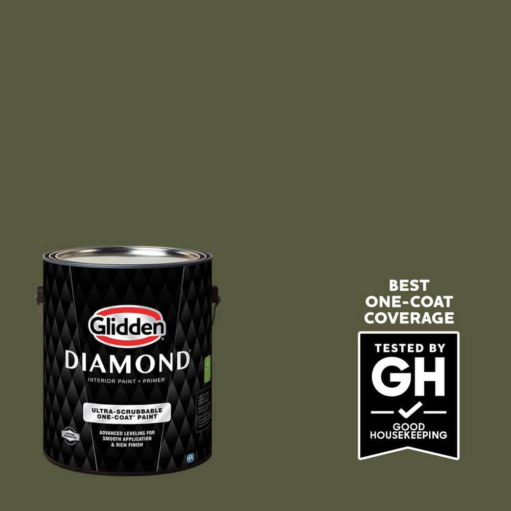 Glidden Diamond 1 gal. PPG1125-7 Pinetop Flat Interior Paint with Primer