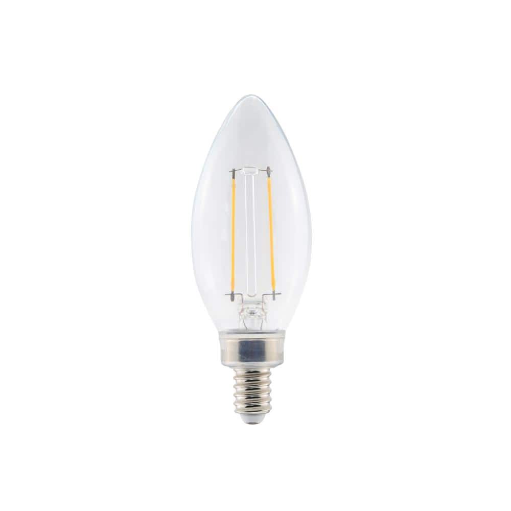 Unbranded 40-Watt Equivalent B11 Non-Dimmable CEC Clear Glass Filament Vintage Edison LED Light Bulb Soft White 2700K (8-Pack) (4)
