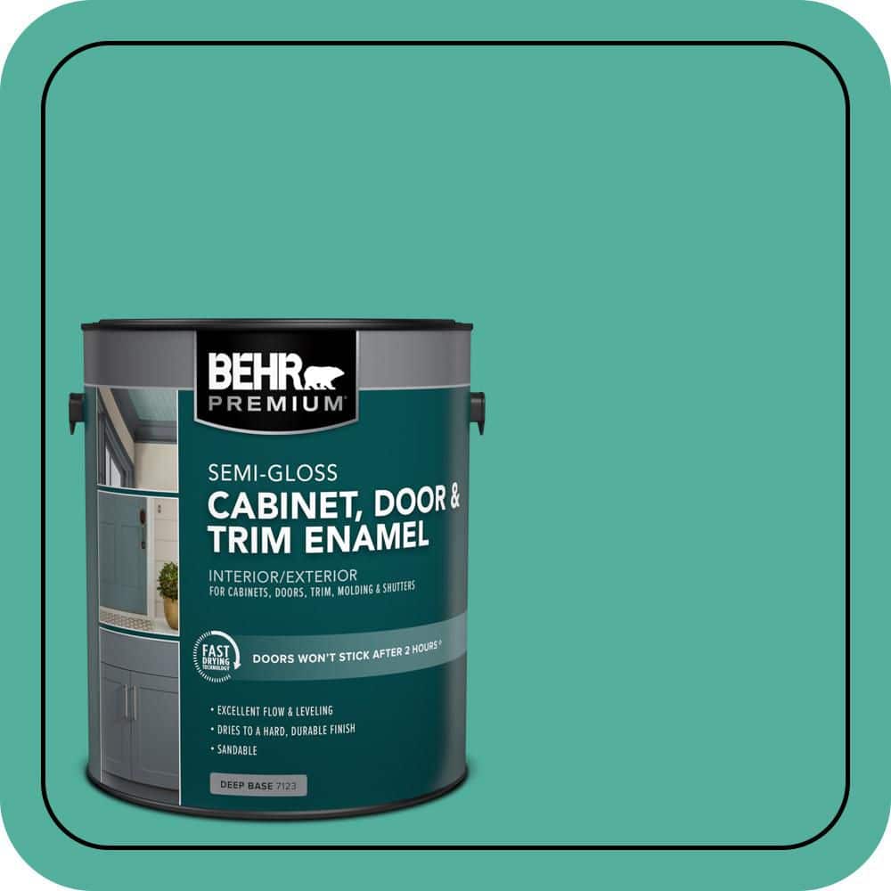 BEHR PREMIUM 1 gal. #P440-5 Water Park Semi-Gloss Enamel Interior/Exterior Cabinet, Door & Trim Paint