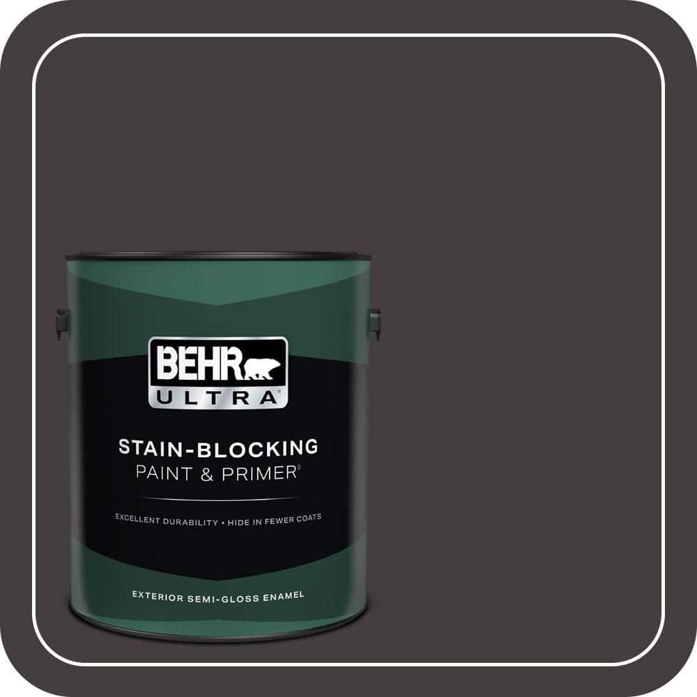 BEHR ULTRA 1 gal. #MQ1-35 Off Broadway Semi-Gloss Enamel Exterior Paint & Primer