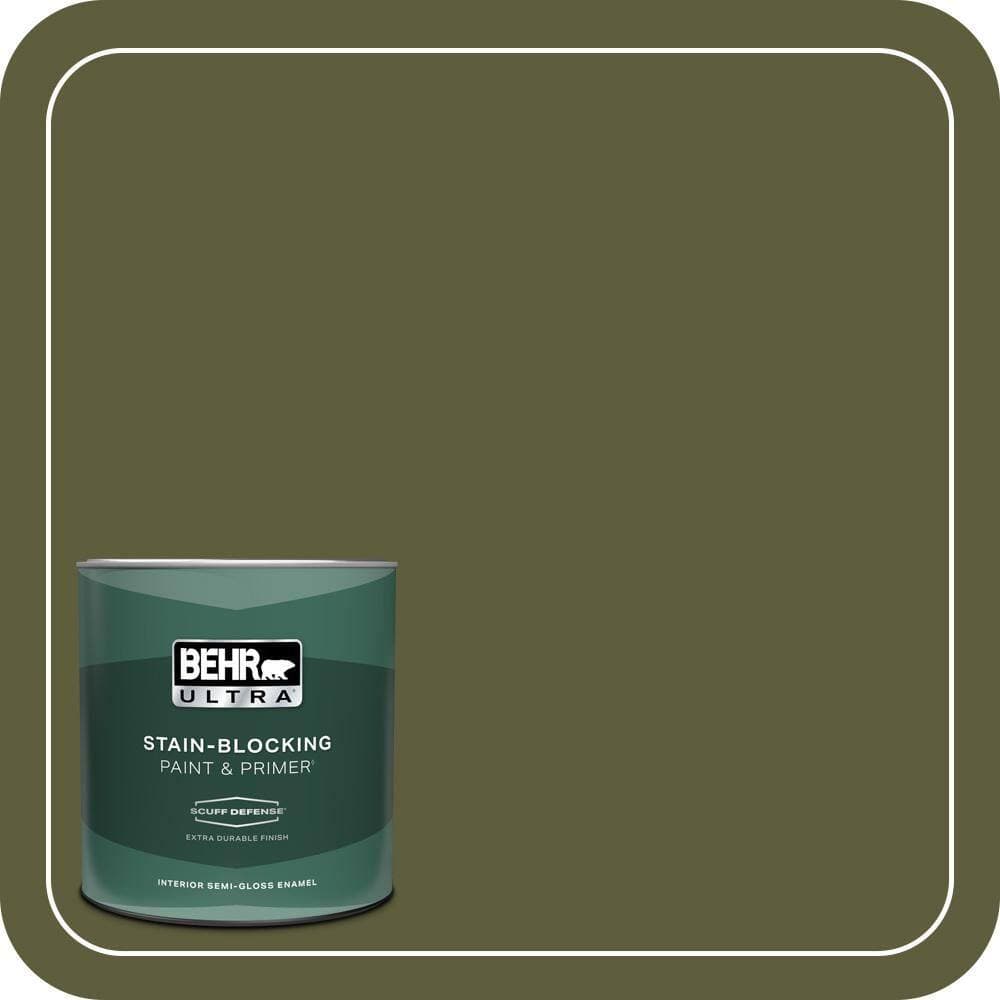 BEHR ULTRA 1 qt. #PPU9-25 Eastern Bamboo Extra Durable Semi-Gloss Enamel Interior Paint & Primer