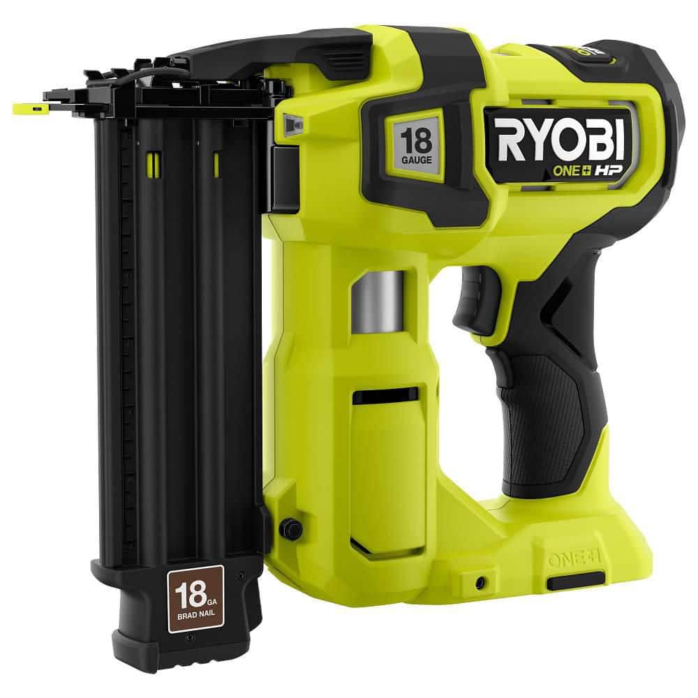 RYOBI ONE+ HP V Brushless Cordless AirStrike Brad Nailer Kit with 4.0 Ah Battery and Charger