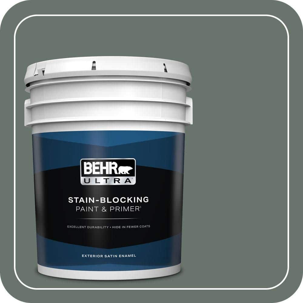 BEHR ULTRA 5 gal. #PPU12-18 Heritage Park Satin Enamel Exterior Paint & Primer (1)