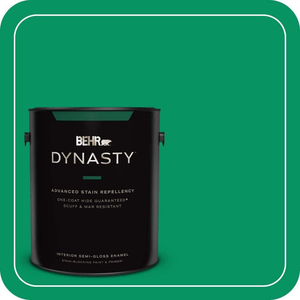 BEHR DYNASTY 1 gal. #470B-6 Emerald Lake Semi-Gloss Enamel Interior Stain-Blocking Paint & Primer