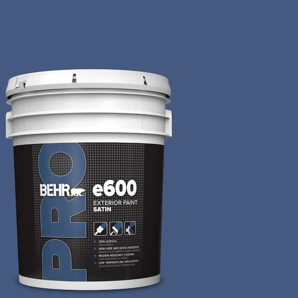 BEHR PRO 5 gal. #M540-7 Optimum Blue Satin Exterior Paint (2)