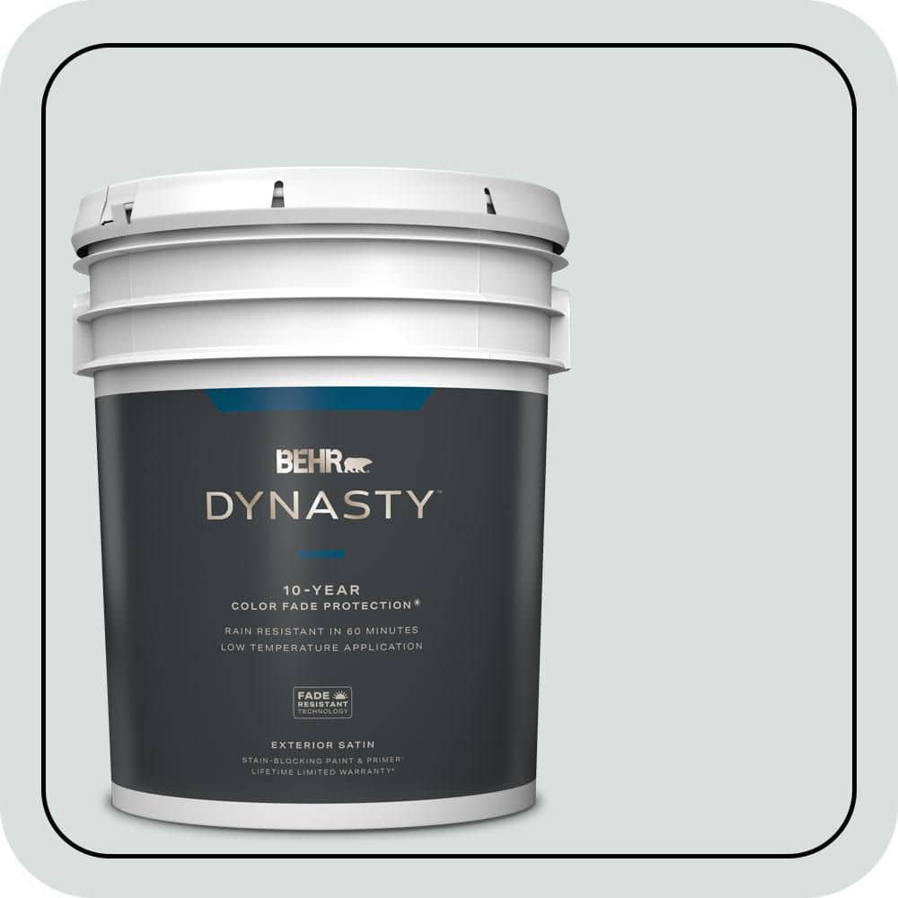 BEHR DYNASTY 5 gal. #MQ3-50 River Veil Satin Enamel Exterior Stain-Blocking Paint & Primer