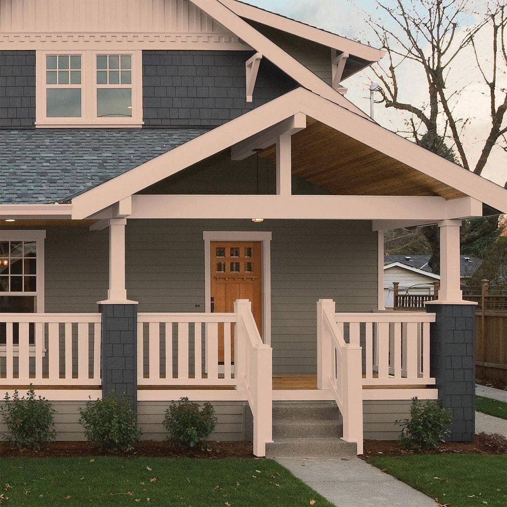 Glidden Premium 1 gal. PPG1071-4 Cinnamon Ice Semi-Gloss Exterior Latex Paint (3)