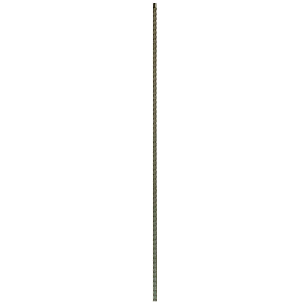 WM Coffman 44 in. x 9/16 in. Flat Black Hammered Plain Gothic Hollow Iron Baluster