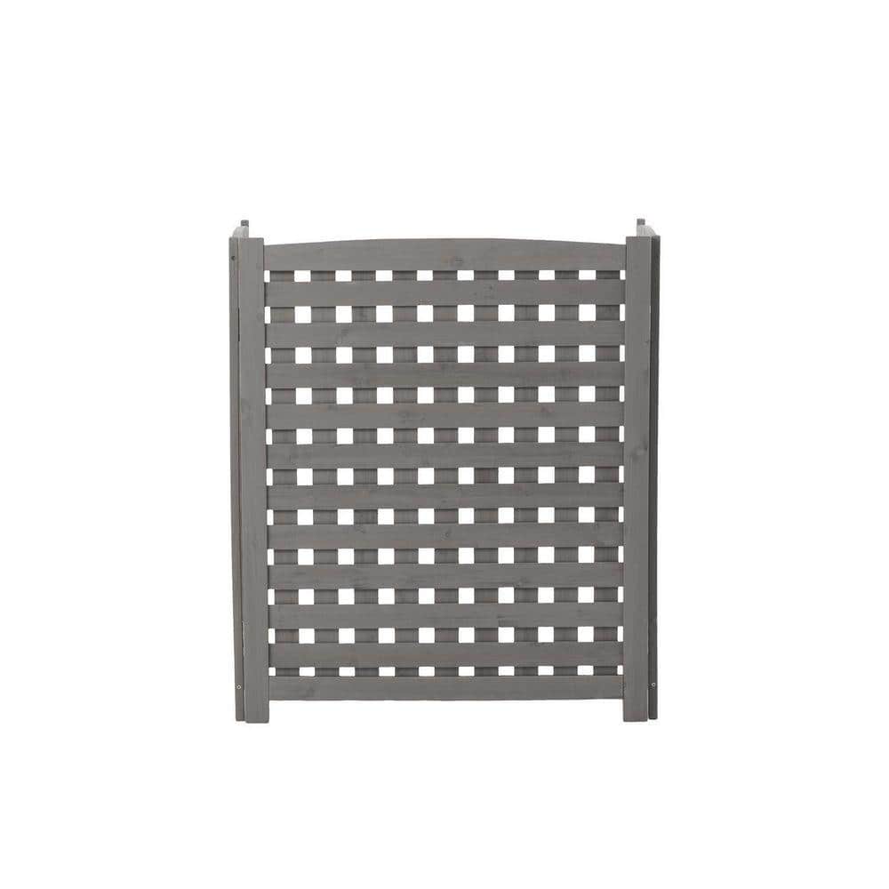 cenadinz 3-Panel Privacy Fence Screen Grey Mesh Fabric for Air Conditioner Fence-Square Grid (1)