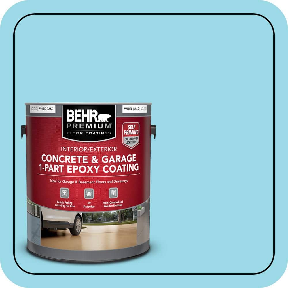 BEHR PREMIUM #P480-3 Self-Priming 1-Part Epoxy Satin Interior/Exterior Concrete and Garage Floor Paint (1)