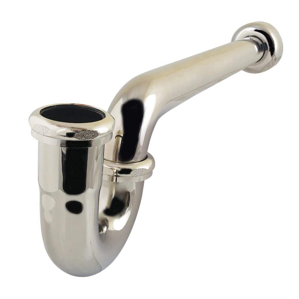 Kingston Brass Trimscape 1-1/2 in. 18-Gauge Brass Decor P-Trap in Polished Nickel (1)