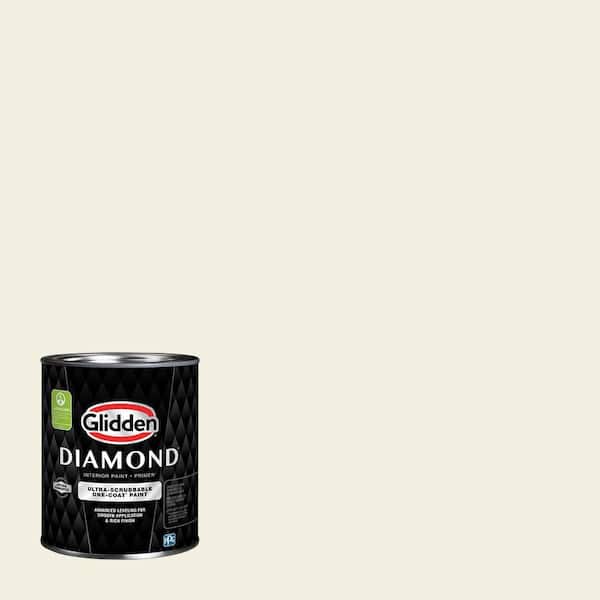 Glidden Diamond 1 qt. PPG1100-1 Mother Of Pearl Satin Interior Paint with Primer (2)