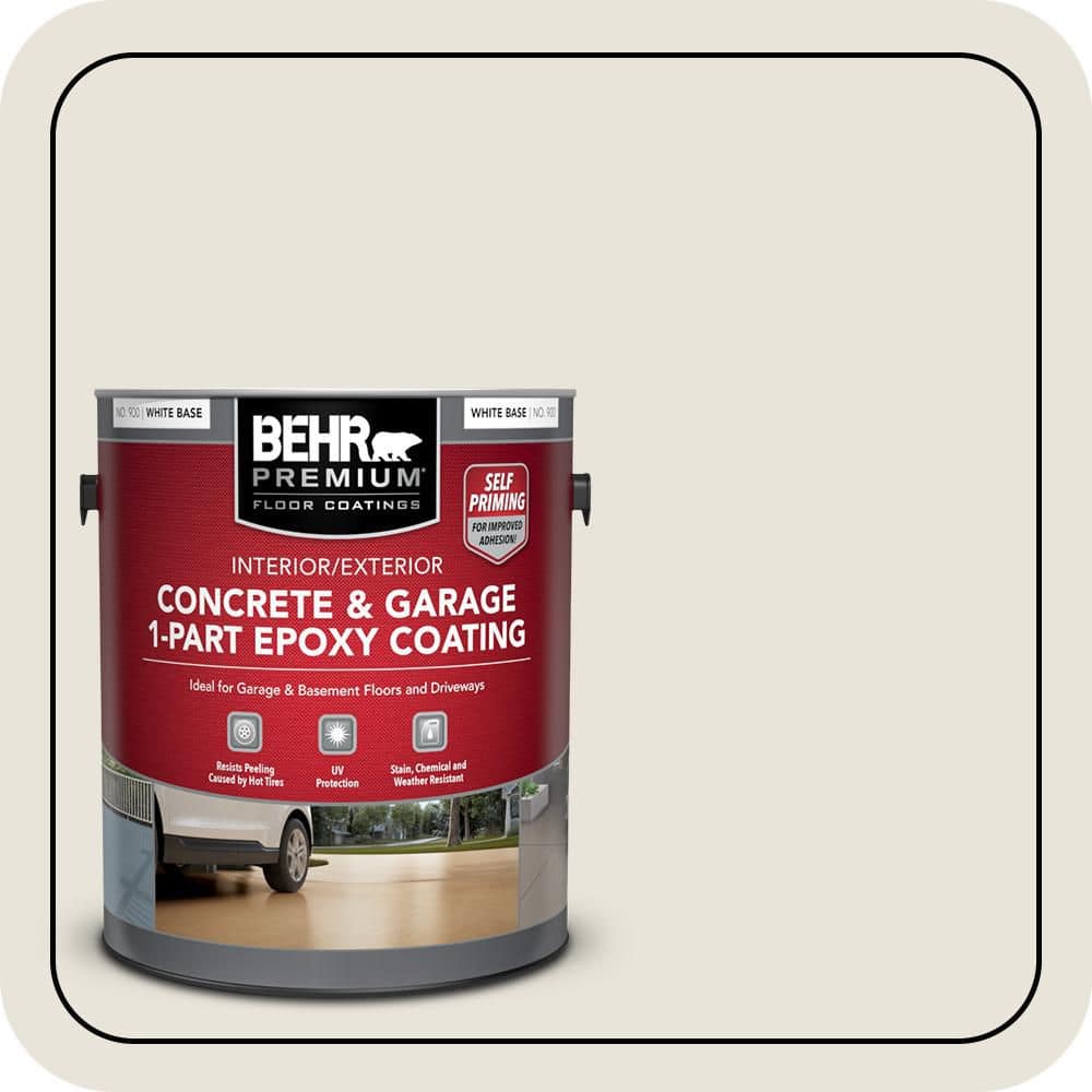 BEHR PREMIUM #BWC-13 Self-Priming 1-Part Epoxy Satin Interior/Exterior Concrete and Garage Floor Paint (1)