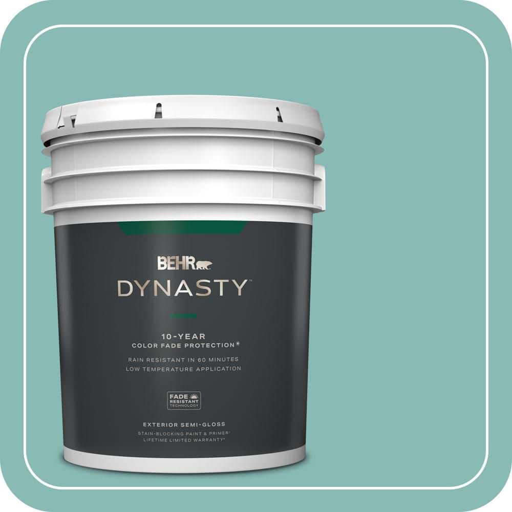 BEHR DYNASTY 5 gal. #T14-1 Ocean Liner Semi-Gloss Enamel Exterior Stain-Blocking Paint & Primer