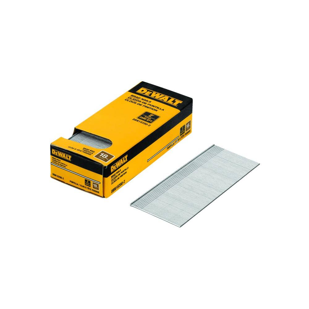 DEWALT 18-Gauge Pneumatic Brad Nailer with 2 in. x 18-Gauge Metal Brad Nails (2500 per Pack) (3)