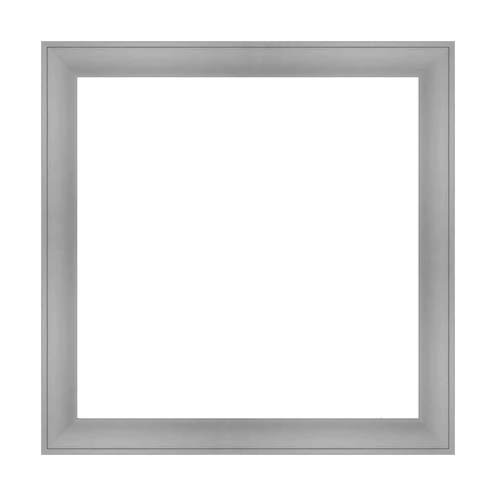 Amanti Art Mirror Makeover Flair Polished Nickel 25.25 in. W x 25.25 in. H Bathroom Mirror Frame Border Kit-Fits a 24 x 24 mirror (1)