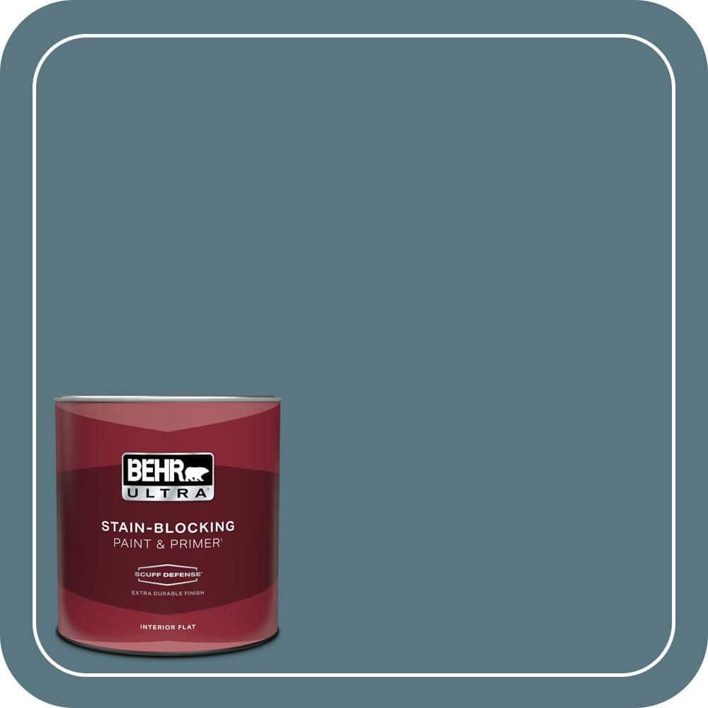BEHR ULTRA 1 qt. #MQ5-26 Hampton Surf Extra Durable Flat Interior Paint & Primer