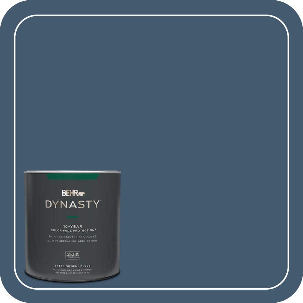 BEHR DYNASTY 1 qt. #S500-7 Infinite Deep Sea Semi-Gloss Exterior Stain-Blocking Paint & Primer