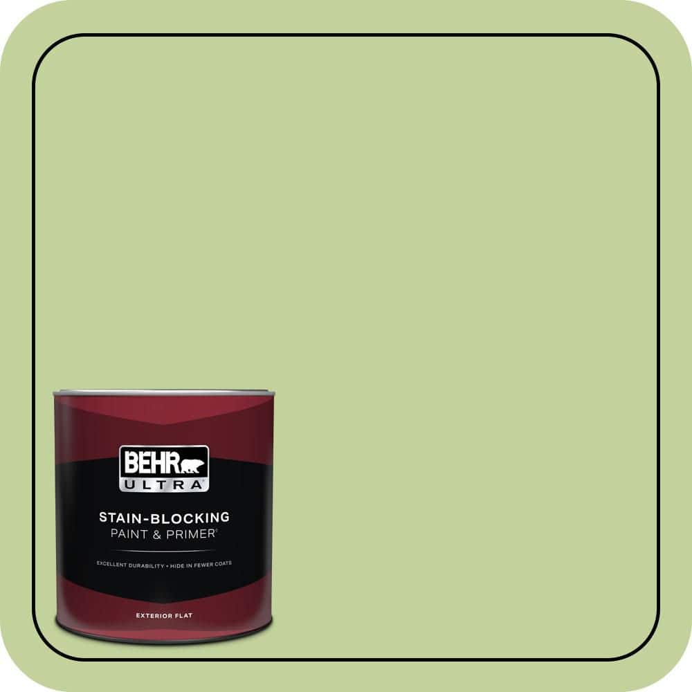 BEHR ULTRA 1 qt. #P370-4 Cricket Field Flat Exterior Paint & Primer