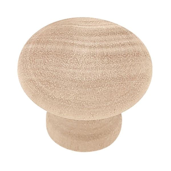 Liberty Birch Wood 1-3/16 in. (31 mm) Classic White Birch Round Cabinet Knob (2)