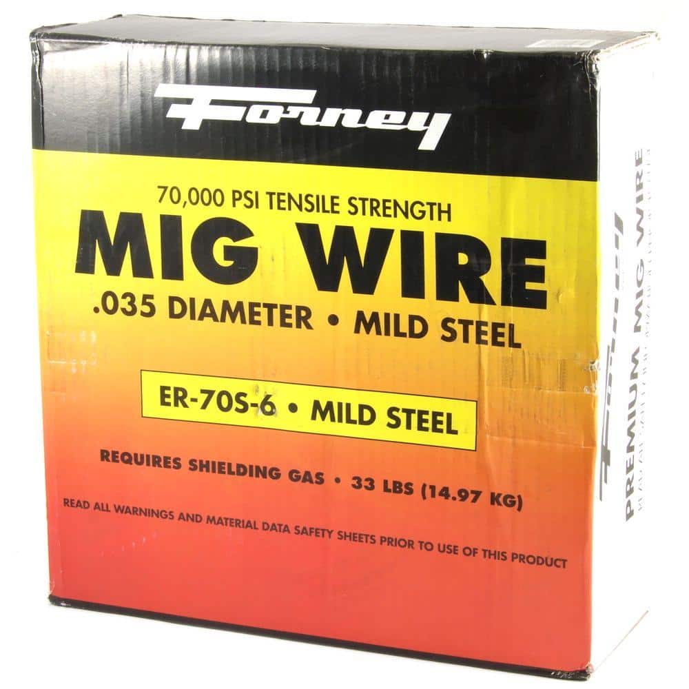 Forney 0.035 E70S-6 Mild Steel MIG Welding Wire 33 lbs. Spool (3)