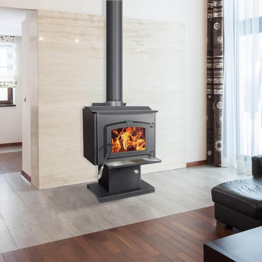 Pleasant Hearth 1,800 sq. ft. EPA Certified Wood Stove with Stainless Steel Ash Lip and Blower (3)