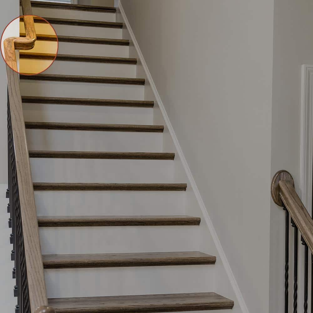 EVERMARK Stair Parts 7247 Unfinished Red Oak Left-Hand 5 in. Centerline S Handrail Fitting (2)