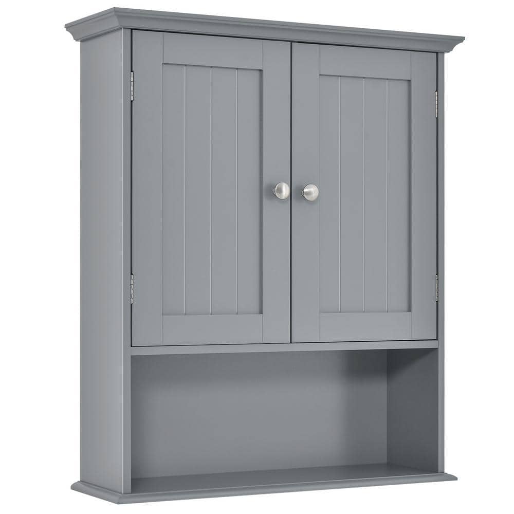 Volenca 23.5 in. W x 8 in. D x 28 in. H Wall Mounted Bathroom Storage Wall Cabinet in Gray