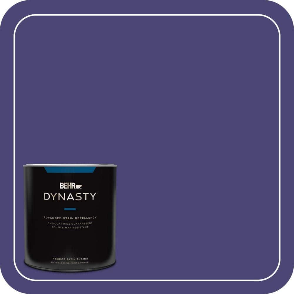 BEHR DYNASTY 1 qt. #MQ5-43 Dramatist One-Coat Hide Satin Enamel Interior Stain-Blocking Paint & Primer