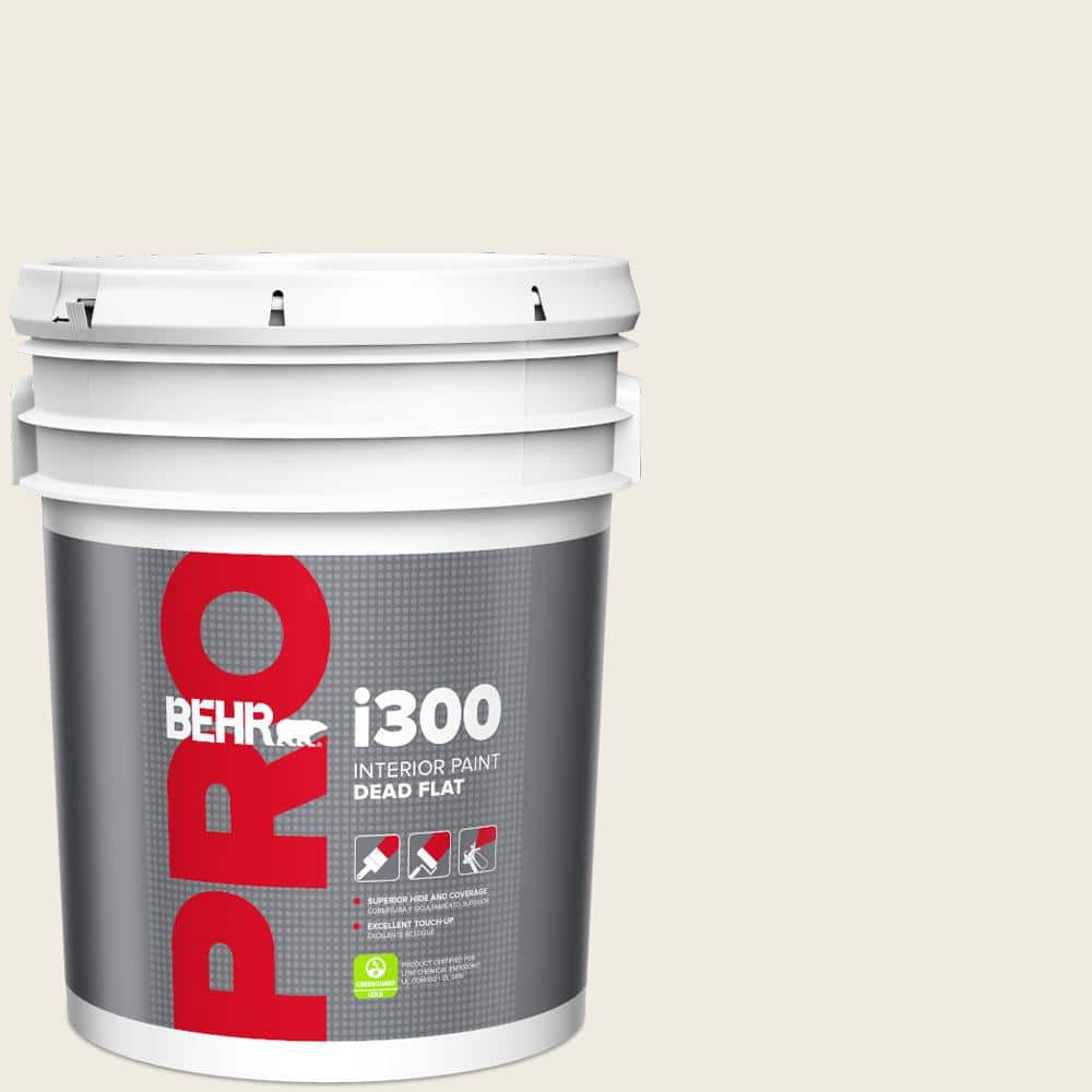 BEHR PRO 5 gal. #PWN-52 Glamorous White Dead Flat Interior Paint