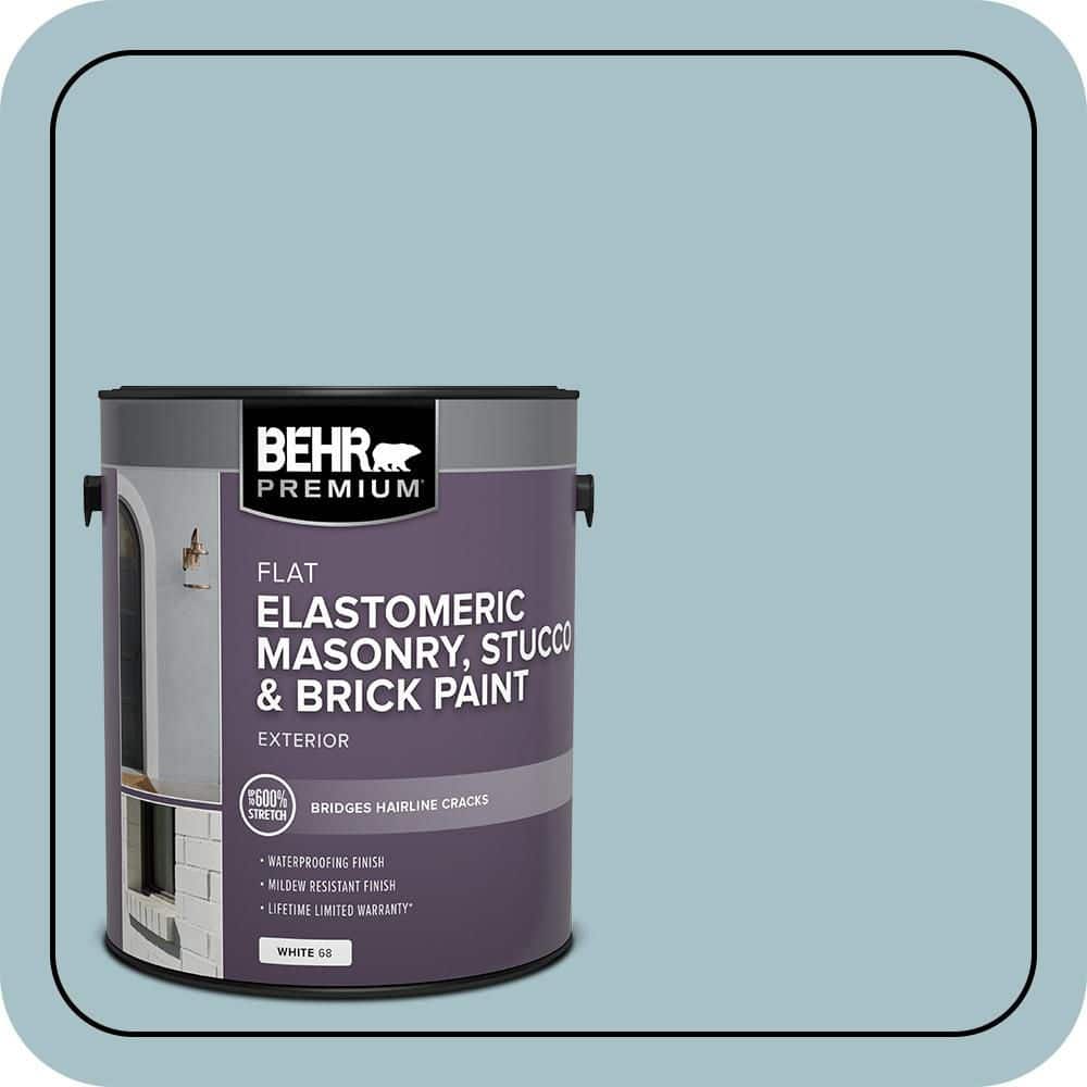 BEHR PREMIUM 1 gal. #MS-71 Pacific Blue Elastomeric Masonry, Stucco and Brick Exterior Paint (1)