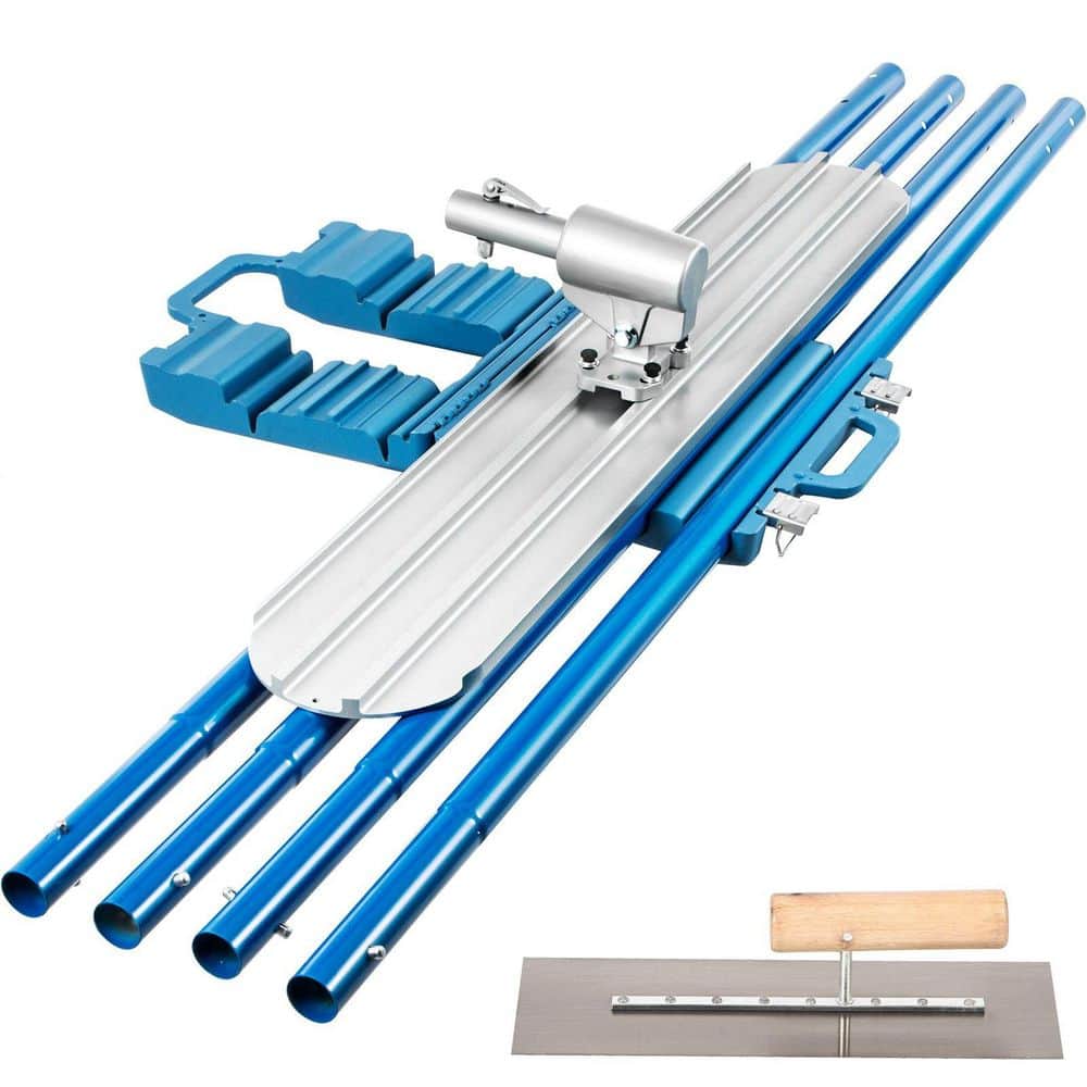 xinyoec 48 in. x 8 in. Round End Concrete Float Tool with 4 Float Handle, Bull Float Bracket, Magnesium Finishing Bull Float (1)