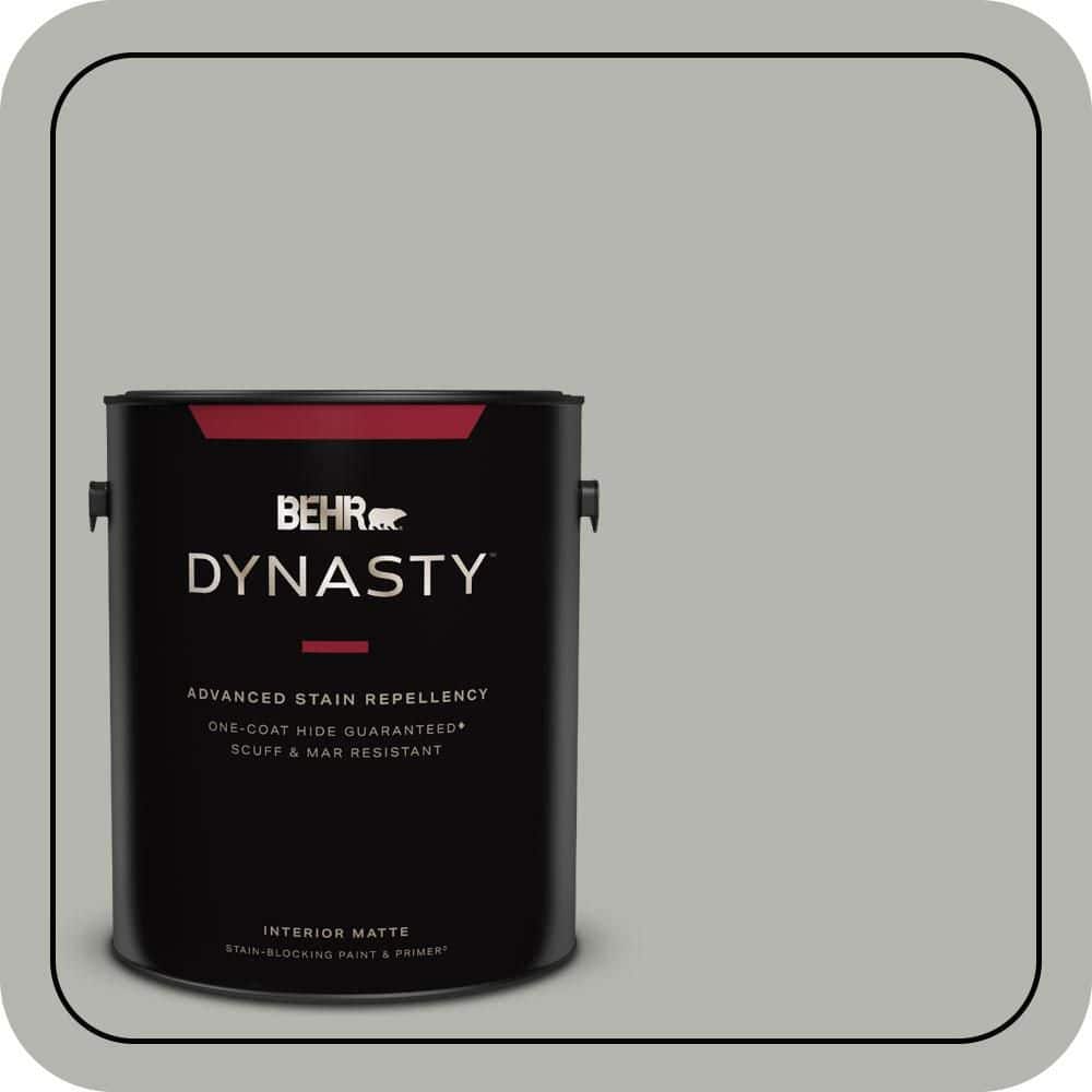 BEHR DYNASTY 1 gal. #PPU25-08 Heirloom Silver Matte Interior Stain-Blocking Paint & Primer