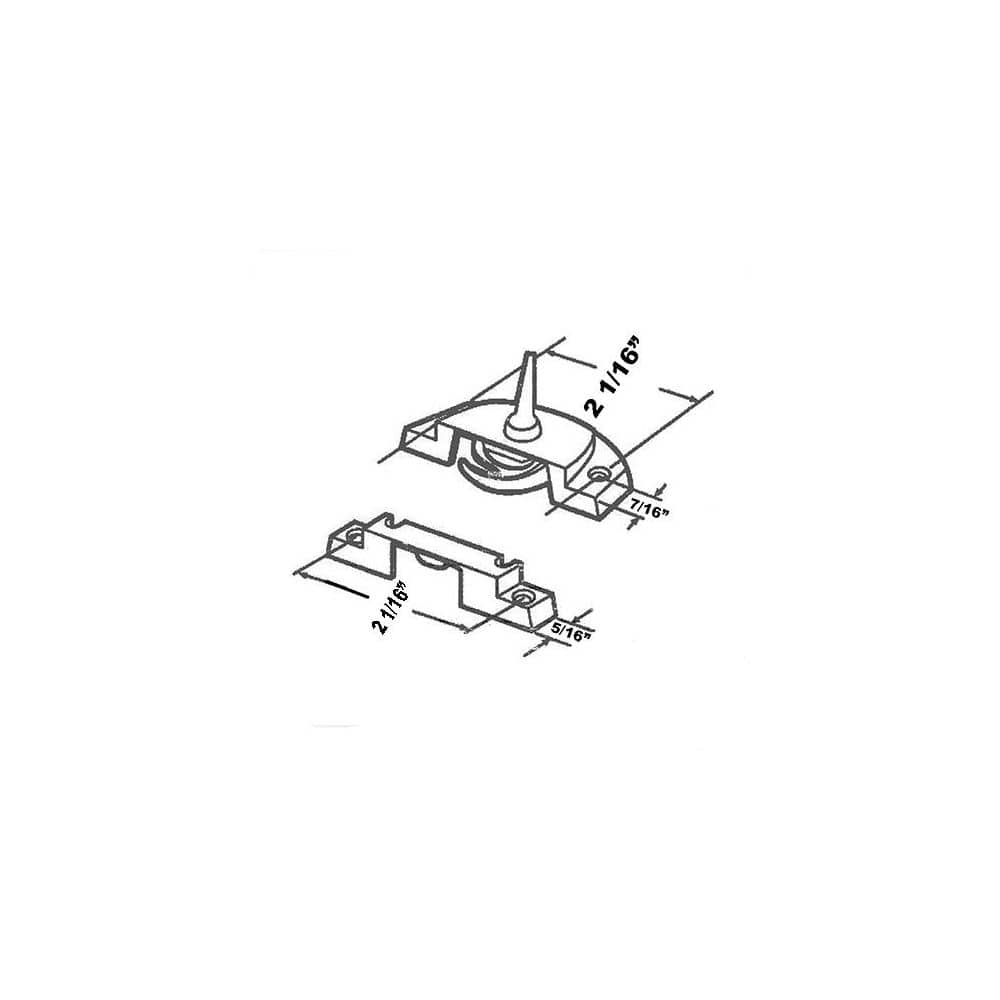 Barton Kramer White Sash Lock and Keeper for Vinyl Windows (2)