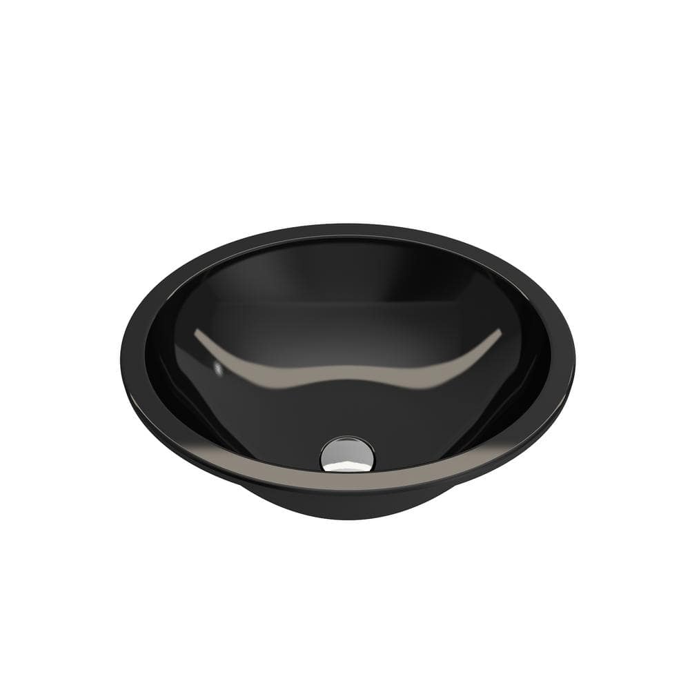 BOCCHI Parma 22 in. Undermount Fireclay Bathroom Sink in Black with Overflow (2)