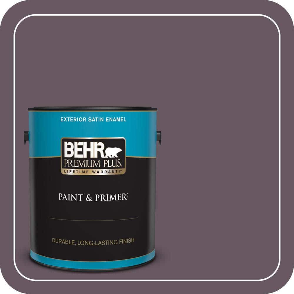 BEHR PREMIUM PLUS 1 gal. #N100-6 Urban Legend Satin Enamel Exterior Paint & Primer
