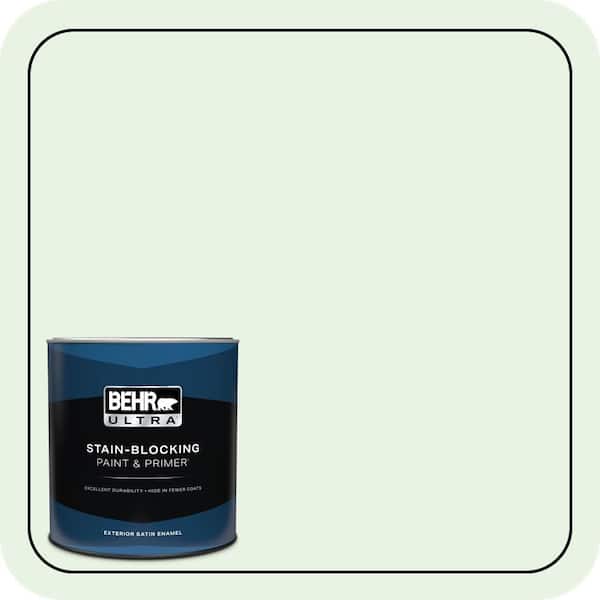 BEHR ULTRA 1 qt. #450C-1 Dinner Mint Satin Enamel Exterior Paint & Primer (2)